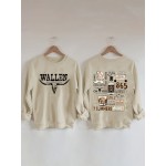 Graphic & Letter Print Pullover Sweatshirt, Casual Long Sleeve Crew Neck Sweatshirt For Fall & Winter, Women's Clothing