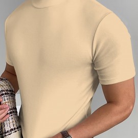 Men's High Neck Stretch Elegant T-shirt