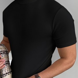 Men's High Neck Stretch Elegant T-shirt