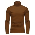 One Size Smaller,  Close-Fitting And Thin, Men's Casual Long Sleeve Turtleneck Base Layer Shirt Best Sellers