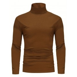 One Size Smaller,  Close-Fitting And Thin, Men's Casual Long Sleeve Turtleneck Base Layer Shirt Best Sellers