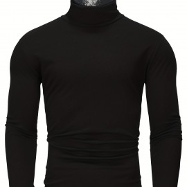 One Size Smaller,  Close-Fitting And Thin, Men's Casual Long Sleeve Turtleneck Base Layer Shirt Best Sellers