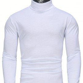 One Size Smaller,  Close-Fitting And Thin, Men's Casual Long Sleeve Turtleneck Base Layer Shirt Best Sellers