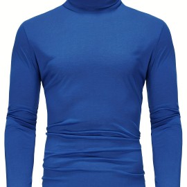 One Size Smaller,  Close-Fitting And Thin, Men's Casual Long Sleeve Turtleneck Base Layer Shirt Best Sellers