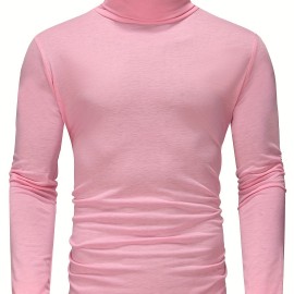 One Size Smaller,  Close-Fitting And Thin, Men's Casual Long Sleeve Turtleneck Base Layer Shirt Best Sellers