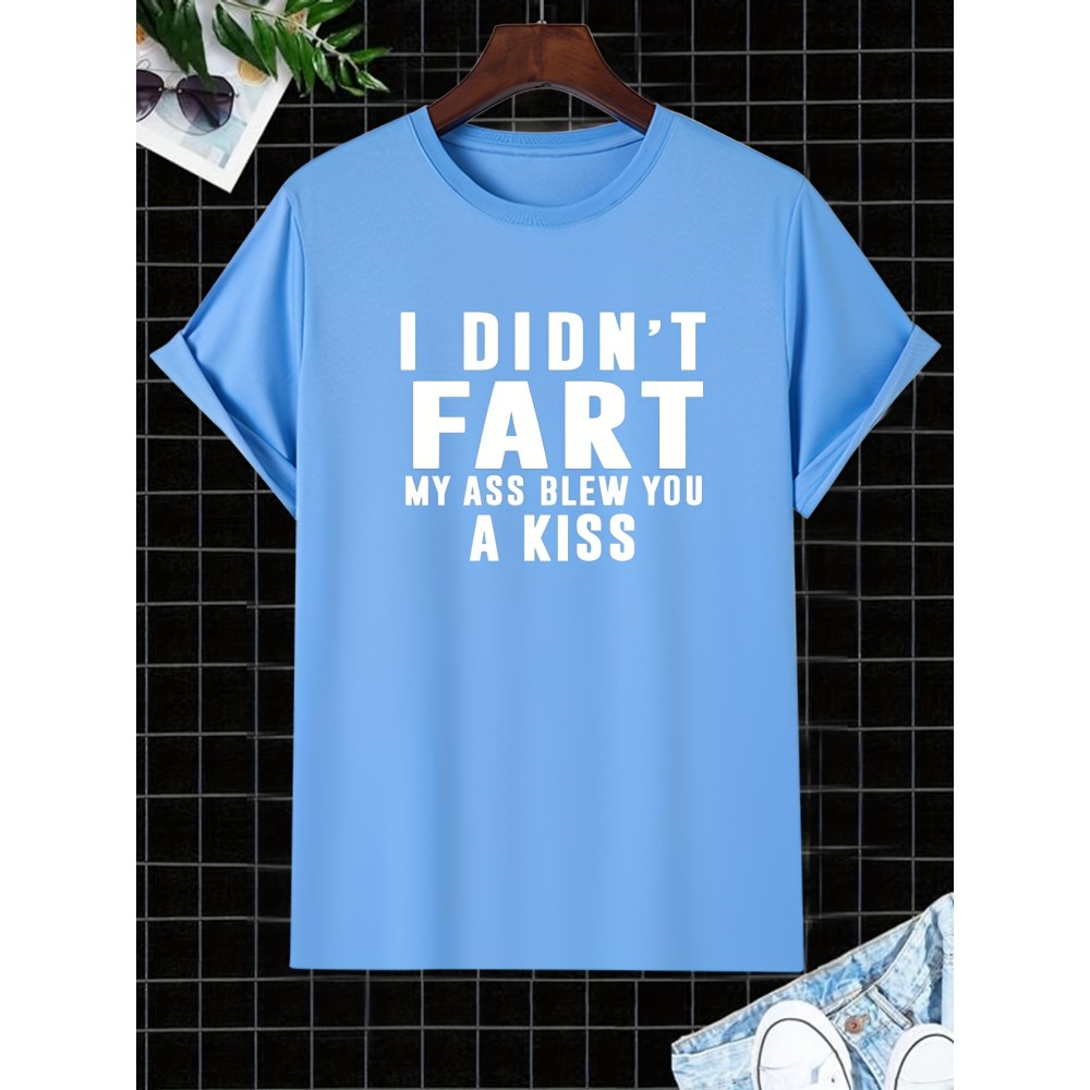 Funny Pattern Tee, Men's Casual T-shirt For Summer