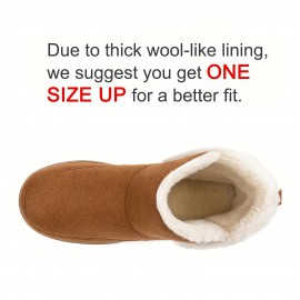 Women's Fleece Liner Fuzzy Indoor Outdoor Slippers, Cute Slip On Solid Comfort Warm Women's Shoes