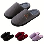 Soft Plush Cozy House Slippers Anti-skid Slip-on Shoes Indoor For Men And Women Winter Shoes