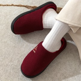 Soft Plush Cozy House Slippers Anti-skid Slip-on Shoes Indoor For Men And Women Winter Shoes