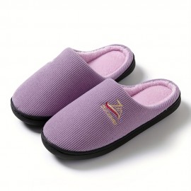 Soft Plush Cozy House Slippers Anti-skid Slip-on Shoes Indoor For Men And Women Winter Shoes