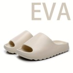 Men's EVA Slides, Casual Non Slip Slippers, Open Toe Shoes For Indoor Outdoor Beach Shower, Spring And Summer