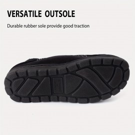 Men's Warm Cozy Plush Non-Slip Casual Shoes For Indoor & Outdoor, House/Home Shoes, Winter