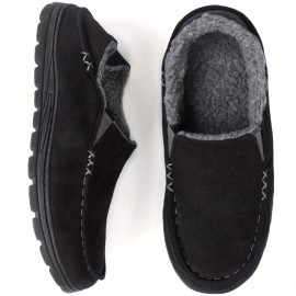 Men's Warm Cozy Plush Non-Slip Casual Shoes For Indoor & Outdoor, House/Home Shoes, Winter