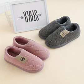 Unisex House Slippers Men's Couples Winter Warm Floor Home Slippers Loafer Indoor Bedroom Shoes Women