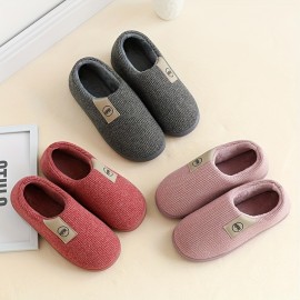 Unisex House Slippers Men's Couples Winter Warm Floor Home Slippers Loafer Indoor Bedroom Shoes Women