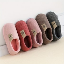 Unisex House Slippers Men's Couples Winter Warm Floor Home Slippers Loafer Indoor Bedroom Shoes Women