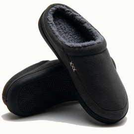 Soft Plush Cozy House Slippers Anti-skid Slip-on Shoes Indoor For Men Winter Shoes