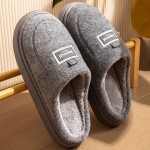 Home Slippers Soft Plush Cozy Memory Foam House Slippers Anti-skid Slip-on Shoes Indoor For Men Winter Shoes