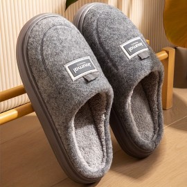 Home Slippers Soft Plush Cozy Memory Foam House Slippers Anti-skid Slip-on Shoes Indoor For Men Winter Shoes