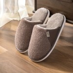 Cozy House Slippers Anti-skid Slip-on Shoes Indoor For Men Winter Shoes