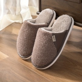 Cozy House Slippers Anti-skid Slip-on Shoes Indoor For Men Winter Shoes