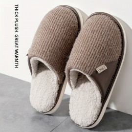 Cozy House Slippers Anti-skid Slip-on Shoes Indoor For Men Winter Shoes