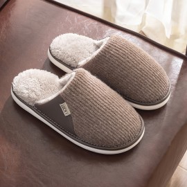 Cozy House Slippers Anti-skid Slip-on Shoes Indoor For Men Winter Shoes