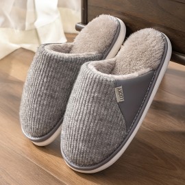 Cozy House Slippers Anti-skid Slip-on Shoes Indoor For Men Winter Shoes