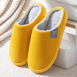 Soft Plush Cozy House Slippers Anti-skid Slip-on Shoes Indoor For Men Women Winter Shoes