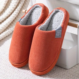 Soft Plush Cozy House Slippers Anti-skid Slip-on Shoes Indoor For Men Women Winter Shoes