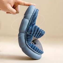 Memory Foam Home Slippers Soft Plush Cozy House Slippers Anti-skid Slip-on Shoes Indoor For Men Winter Shoes