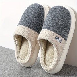 Winter Indoor Warm Man Shoes Couples Bedroom Slipper Non-Slip Soft Bottom Slippers Unisex Home Slippers Women Cotton Shoes