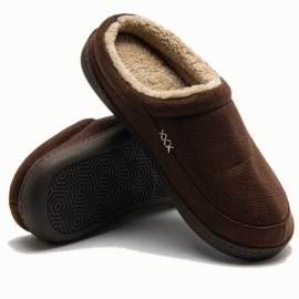 Home Slippers Soft Plush Cozy House Slippers Anti-skid Slip-on Shoes Indoor For Men Winter Shoes