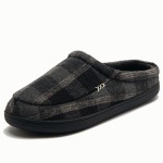 Plaid Home Slippers Soft Cozy House Slippers Anti-skid Slip-on Shoes Indoor For Men Fall Winter Shoes, With Plus Sizes Available