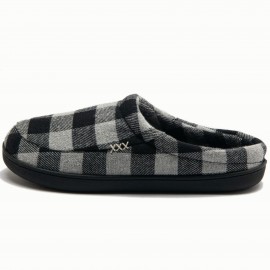 Plaid Home Slippers Soft Cozy House Slippers Anti-skid Slip-on Shoes Indoor For Men Fall Winter Shoes, With Plus Sizes Available