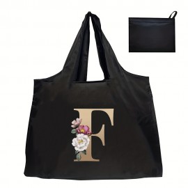 Portable Large Capacity Shoulder Bag, Floral Pattern Handbag, Perfect Underarm Bag For Shopping