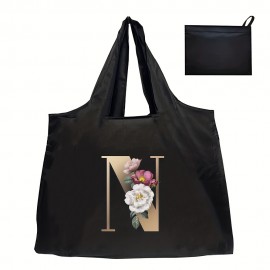 Portable Large Capacity Shoulder Bag, Floral Pattern Handbag, Perfect Underarm Bag For Shopping