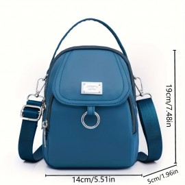 Fashion Crossbody Cellphone Bag, Solid Color Simple Shoulder Bag, Women's Casual Handbag, Card Holder & Purse Wallet