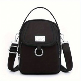 Fashion Crossbody Cellphone Bag, Solid Color Simple Shoulder Bag, Women's Casual Handbag, Card Holder & Purse Wallet