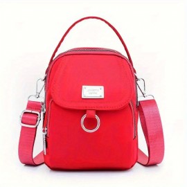 Fashion Crossbody Cellphone Bag, Solid Color Simple Shoulder Bag, Women's Casual Handbag, Card Holder & Purse Wallet