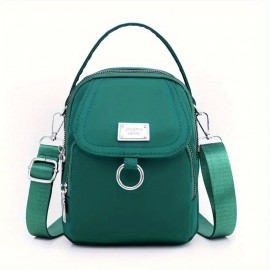 Fashion Crossbody Cellphone Bag, Solid Color Simple Shoulder Bag, Women's Casual Handbag, Card Holder & Purse Wallet