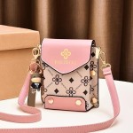 Mini Rivet Crossbody Bag For Women, Fashion Graphic Mobile Phone Bag, Cute Shoulder Wallet Coin Purse