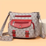 Simple Design Zipper Shoulder Bag, Metal Heart Decor Waterproof Satchel Bag, Retro Style Fashion Crossbody Bag