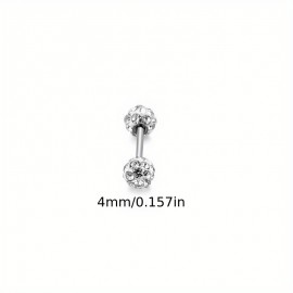 Stud Earrings Ball Design Alloy Earrings Plating Spiral Rhinestone Fashion Style Jewelry Trendy Gift For Women Girls