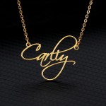 Personalized Creative DIY Customized Cursive Script English Letter Necklace (Customied Only English Language)