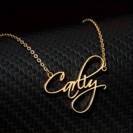 Personalized Creative DIY Customized Cursive Script English Letter Necklace (Customied Only English Language)