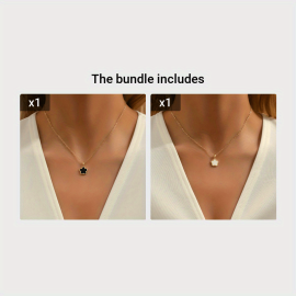 Luxury Niche Design Ladies Flower Clavicle Copper Necklace Banquet Birthday Gift