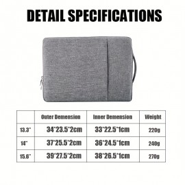 Laptop Sleeve Bag 15.6 Inch Notebook Handbag For Macbook M1 M2 Air Pro Waterproof Carrying Case Laptop Line Cover