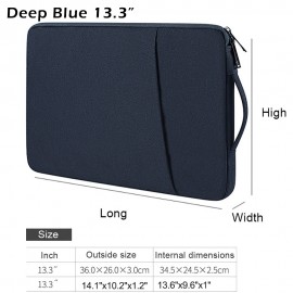 13/14/15.6 Inch Laptop Sleeve Case With Handle For MacBook Pro/Air, DELL XPS/DELL Inspiron, Acer Chromebook , Samsung, Lenovo And Most 13-16 Inch Laptop