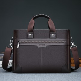 Men's Bag Briefcase Europe And America Men's Business Commuting Handbag Single Shoulder Crossbody Bag Cross Style Computer Bag